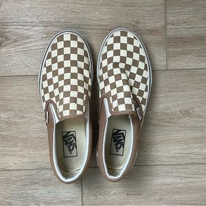 Tan Checkered Vans